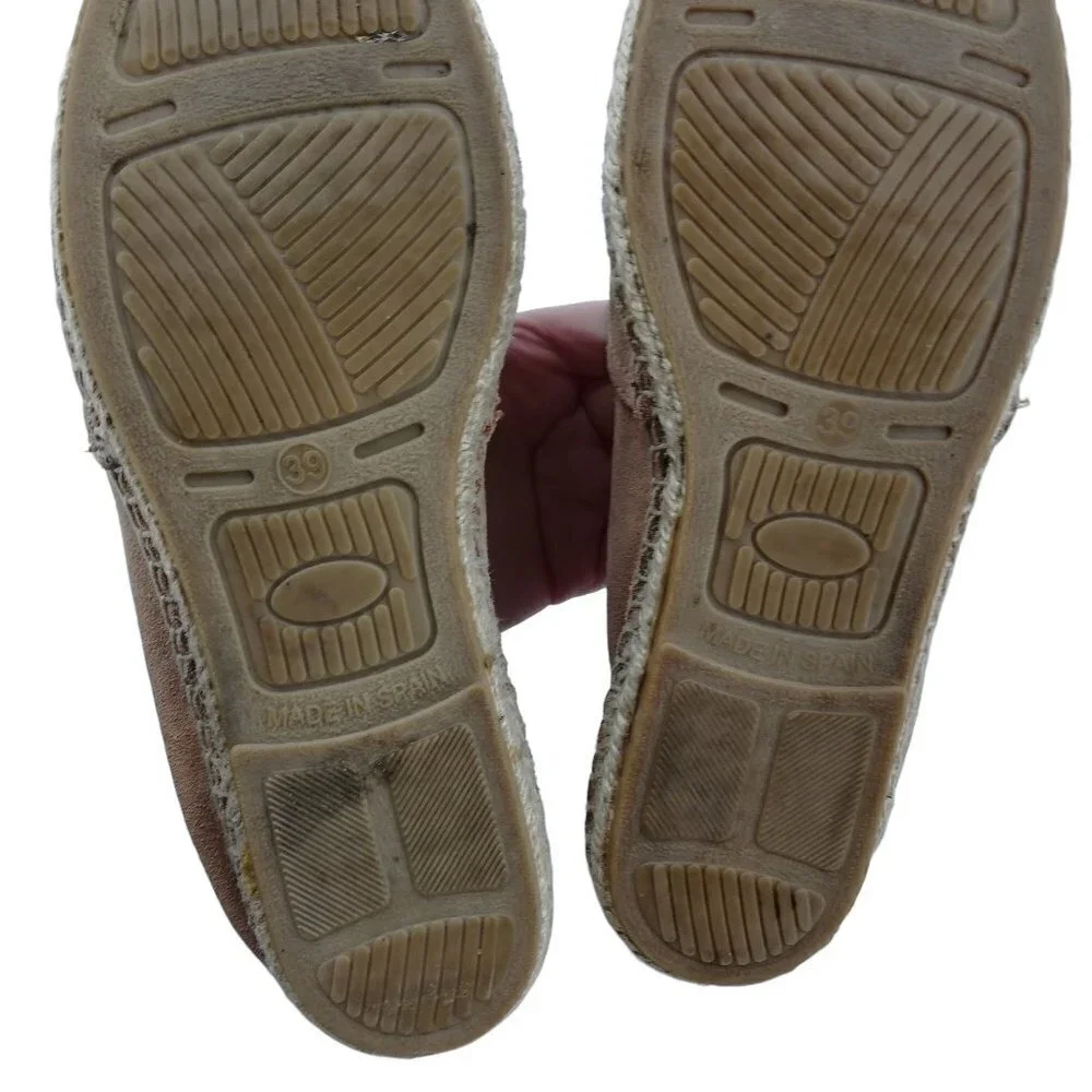 Maypol Suede Flat Espadrilles Shoes Slip On Size 39 US 8.5 Made in Spain Anthro